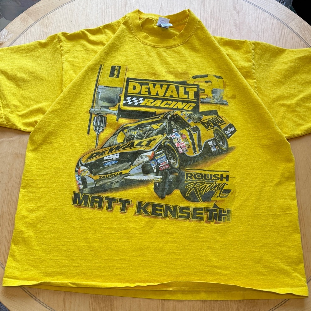 Vintage Matt Kenseth #17 DeWalt Racing NASCAR T-Shirt 2XL Delta Pro Weight